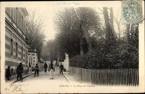 Ak Ablon Val de Marne, La Rue de l'Ouest