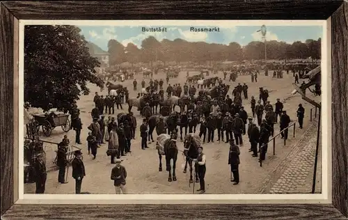 Passepartout Ak Buttstädt Thüringen, Rossmarkt, Pferdemarkt