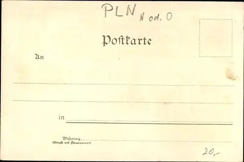 Litho Dębno Neudamm Neumark Ostbrandenburg, Post, Kirche, Rathaus, Kriegerdenkmal, Totale