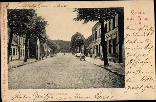 Ak Brüel in Mecklenburg, Breite Straße