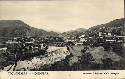 Ak Tegucigalpa Honduras, Blick auf den Ort