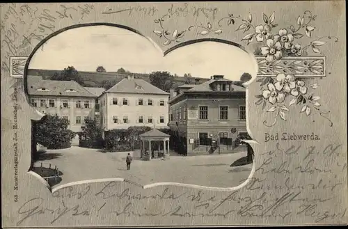 Passepartout Ak Lázně Libverda Bad Liebwerda Region Reichenberg, Teilansicht