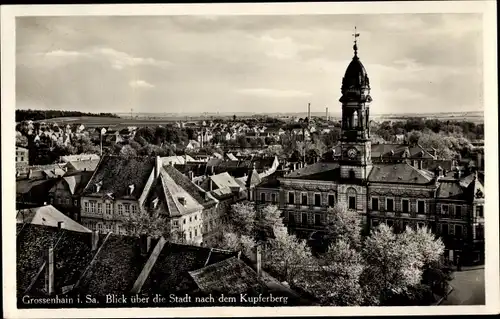 Ak Großenhain Sachsen, Blick über die Stadt nach dem Kupferberg