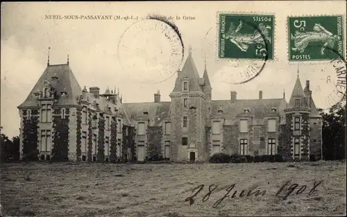 Ak Nueil sous Passavant Maine-et-Loire, Chateau de la Grise