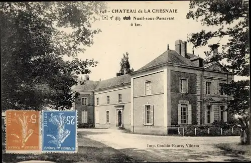 Ak Nueil sous Passavant Maine et Loire, Château de la Chesnaie