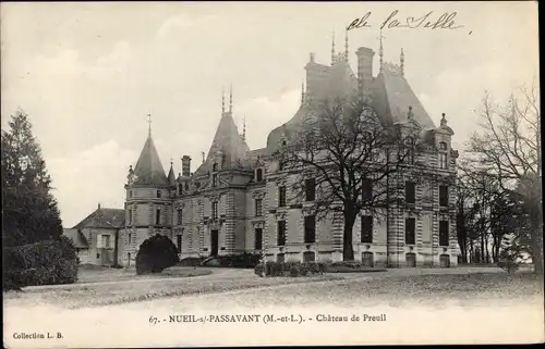 Ak Nueil sous Passavant Maine et Loire, Château de Preuil