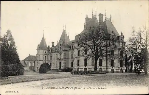 Ak Nueil sous Passavant Maine-et-Loire, Château de Preuil