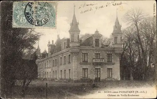 Ak Nueil sous Passavant Maine-et-Loire, Château de Vaille Rochereau
