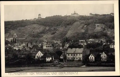 Ak Oberlössnitz Radebeul Sachsen, Teilpanorama