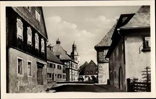 Ak Geising Altenberg im Erzgebirge, Dorfpartie