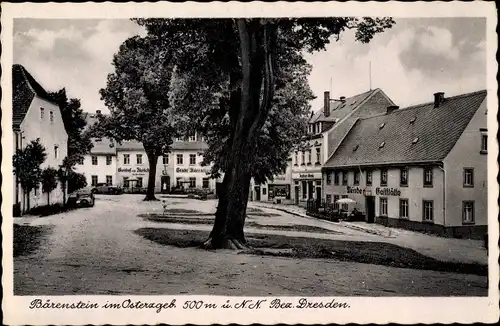 Ak Bärenstein Altenberg Osterzgebirge, Marktplatz, Gaststätte