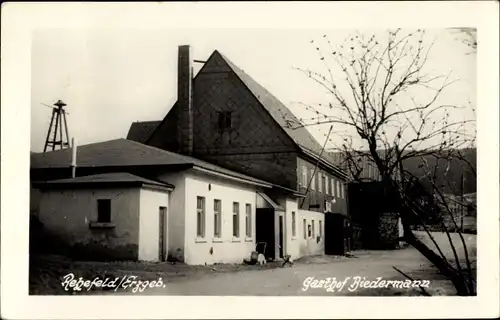 Foto Ak Rehefeld Zaunhaus Altenberg im Erzgebirge, Gasthof Biedermann