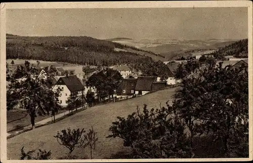 Ak Falkenhain Altenberg Erzgebirge, Teilansicht des Ortes mit Landschaft