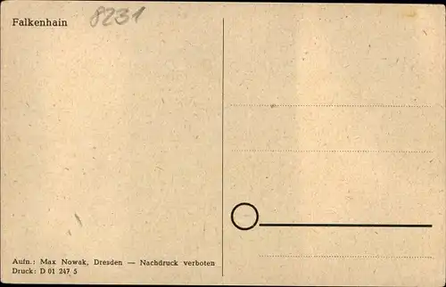 Ak Falkenhain Altenberg Erzgebirge, Teilansicht des Ortes mit Landschaft