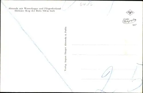 Ak Abtsroda Poppenhausen an der Wasserkuppe Rhön, Gesamtansicht