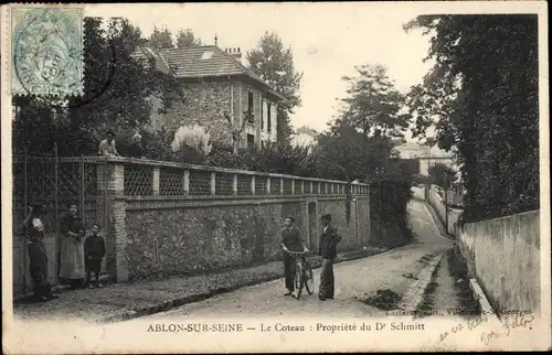 Ak Ablon sur Seine Val de Marne, Le Coteau, Propriete du D. Schmitt