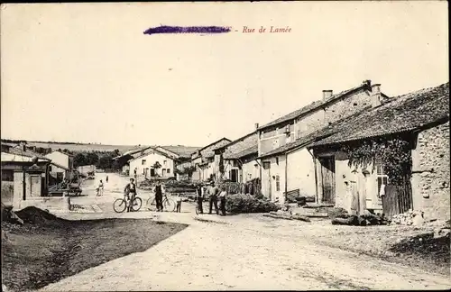 Ak Houdelaincourt Meuse, Rue de Lamee