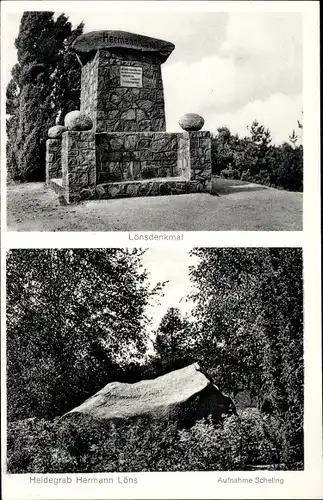 Ak Tietlingen Walsrode im Heidekreis, Hermann Löns Denkmal