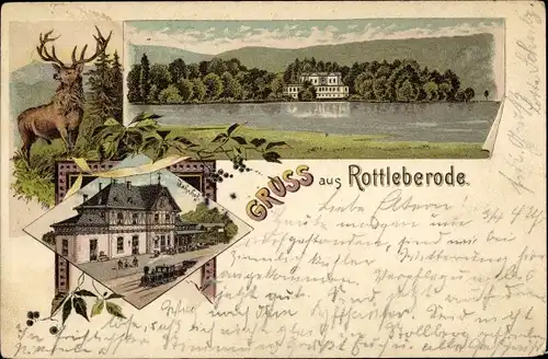 Ak Rottleberode Südharz, Bahnhof