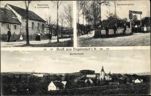 Ak Andělka Engelsdorf Višňová Weigsdorf Region Reichenberg, Gasthaus zum Lohmberg, Dorfansicht