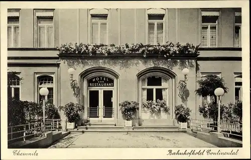 Ak Chemnitz in Sachsen, Bahnhofhotel Continental