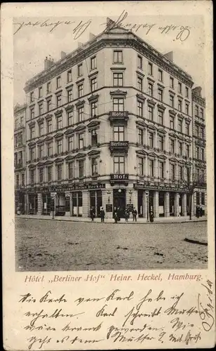 Ak Hamburg Mitte, Hotel Berliner Hof