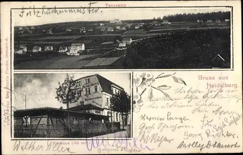 Ak Heidelberg Seiffen im Erzgebirge, Panorama, Kurhaus