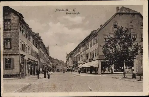 Ak Northeim in Niedersachsen, Breite Straße, Geschäftshäuser, Schaufenster