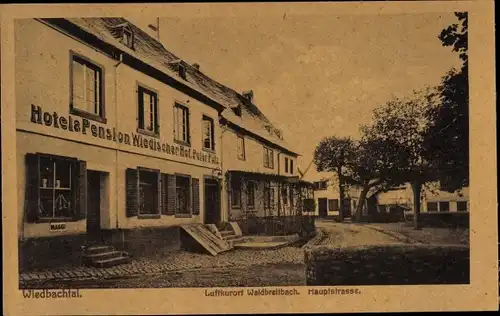 Ak Wiedbachtal Waldbreitbach an der Wied, Hotel Wiedischer Hof, Hauptstraße