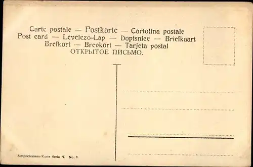 Jugendstil Künstler Ak Reznicek, Ferdinand von, Tanzendes Paar, Simplicissimus V Nr. 8