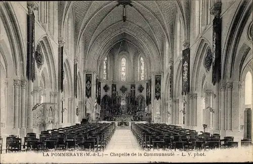 Ak La Pommeraye Maine et Loire, Chapelle de la Communaute