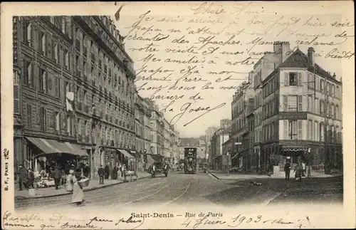 Ak Saint Ouen Seine Saint Denis, Rue de Paris