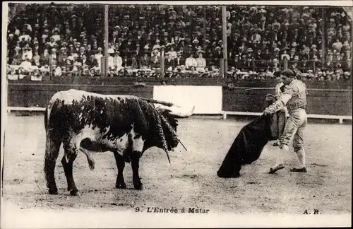 Ak Stierkampf, L'Entree a Matar, Stier, Stadion