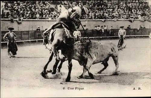 Ak Stierkampf, Corrida de Toros, Une Pique, Stadion