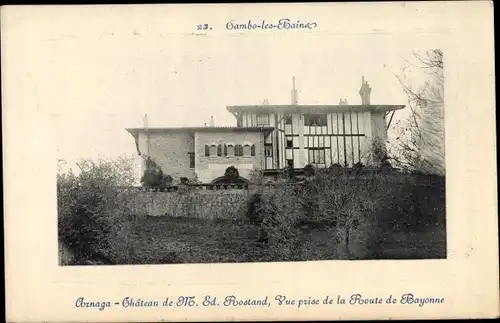 Ak Cambo les Bains Pyrenees Atlantiques, Chateau de M. Ed. Rostand