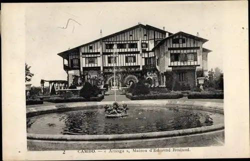 Ak Cambo-les-Bains Pyrénées-Atlantiques, Arnaga, Maison d'Edmond Rostand