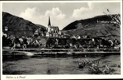 Ak Klotten an der Mosel, Stadtbild mit Kirche