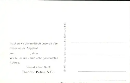 Ak Lissendorf in der Eifel, Lissendorfer Herbstmesse 1952, Obst und Südfrüchte, Theodor Peters & Co.