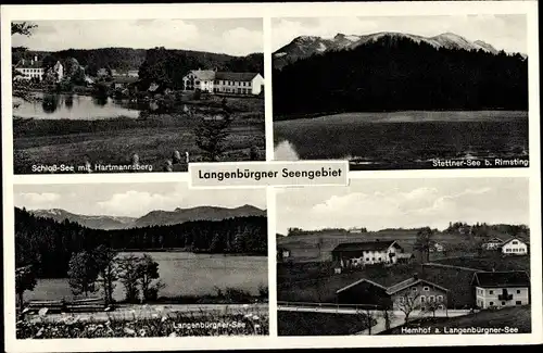 Ak Stetten Achstetten in Oberschwaben, Stettner See, Langenbürgner Seengebiet, Schloss-See