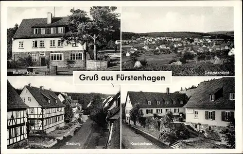 Ak Fürstenhagen Hessisch Lichtenau in Hessen, Siedlung, Berliner Haus, Krankenhaus