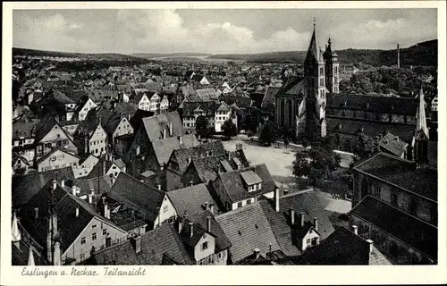 Ak Esslingen am Neckar, Vogelschau