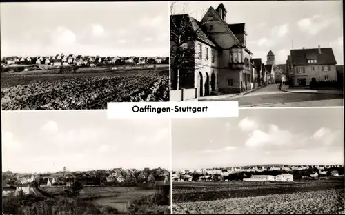 Ak Oeffingen Fellbach in Baden Württemberg, Straßenpartie, Panorama