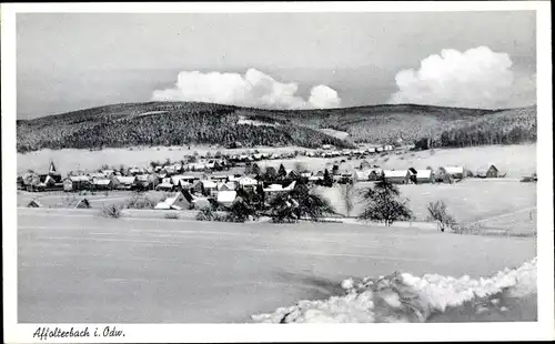 Ak Affolterbach Wald Michelbach im Odenwald, Panorama, Schneelandschaft