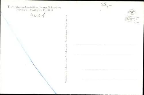 Ak Tailfingen Langenwand Albstadt Baden Württemberg, Turnerheim Franz Schneider, Sportschule
