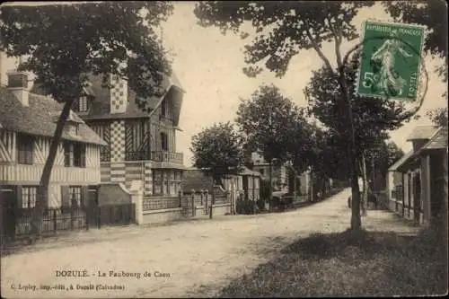 Ak Dozulé Calvados, Le Faubourg de Caen