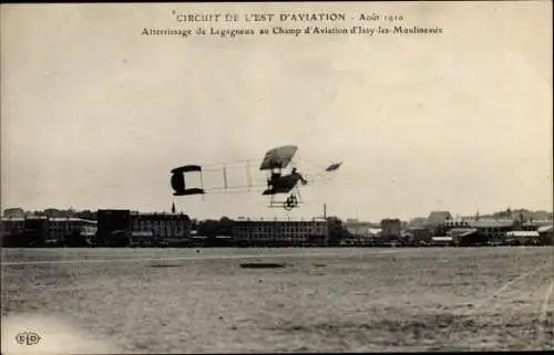 Ak Circuit de l'Est d'Aviation 1910, Atterrissage de Legagneux, Champ d'Aviation Issy les Moulineaux