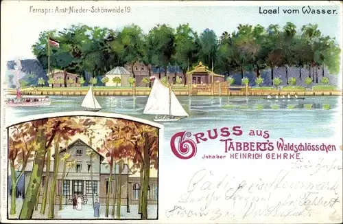 Litho Berlin Treptow Niederschöneweide, Tabbert's Waldschlösschen