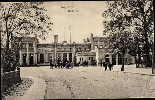 Ak Tschernjachowsk Insterburg Ostpreußen, Bahnhof