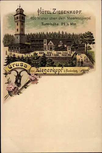 Litho Blankenburg am Harz, Hotel Ziegenkopf