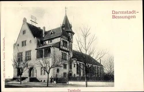 Ak Darmstadt Bessungen, Blick auf die Turnhalle der Turngemeinde